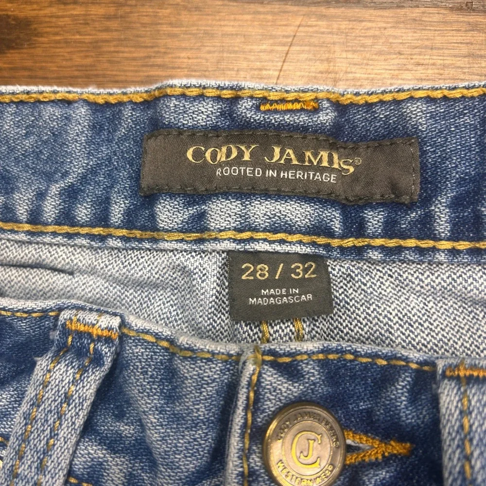 Cody James Mens Straight Leg Western Jeans Medium Wash 28x32 Denim Blue